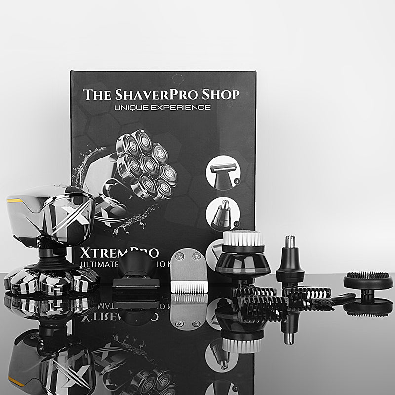 XtremPro™ electric head shaver for bald men &amp; woman — complete kit 8 blades